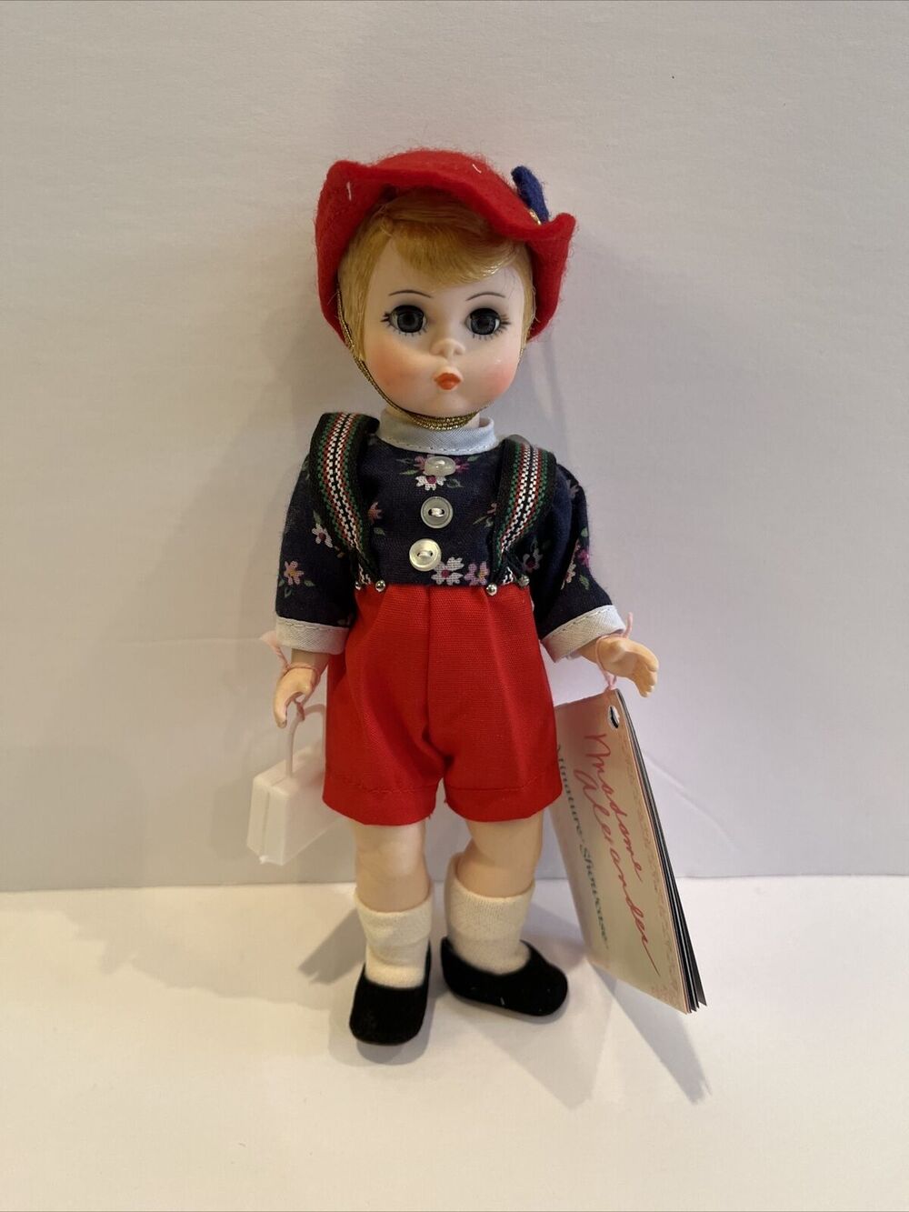 1988 Madame Alexander “Hansel” 8” Doll W/ Square White Lunchbox & Orig Box #453